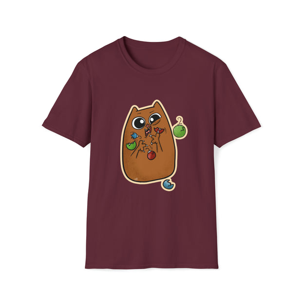 Christmas cat Unisex Softstyle T-Shirt