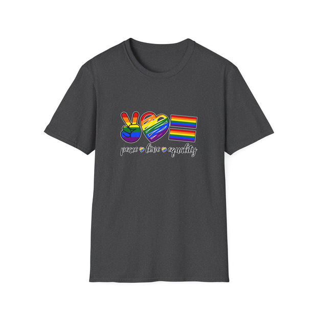 Peace Love and Equality Unisex Softstyle T-Shirt