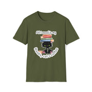 Books, Cat & Coffee Unisex Softstyle T-Shirt