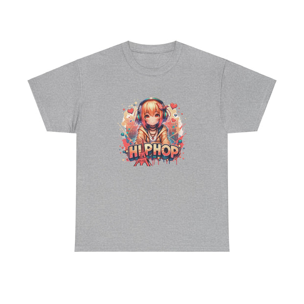 Graffiti Anime Girl Unisex Heavy Cotton Tee