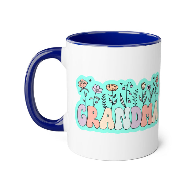 Grandma Flowers Accent Mugs, 11oz