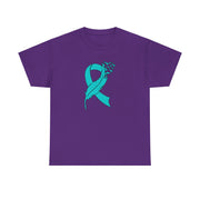 Ovarian Cancer Unisex Heavy Cotton Tee