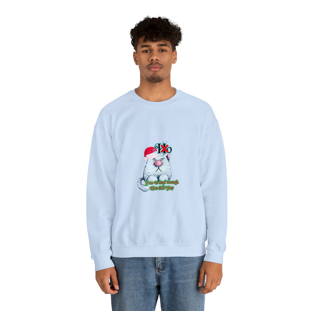Christmas cat Unisex Heavy Blend™ Crewneck Sweatshirt