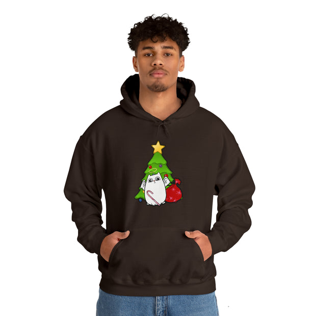 Christmas cat Unisex Heavy Blend™ Hooded Sweatshirt