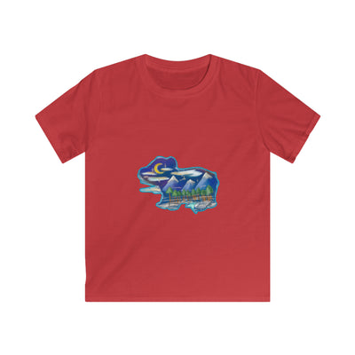 Nighttime bear Kids Softstyle Tee