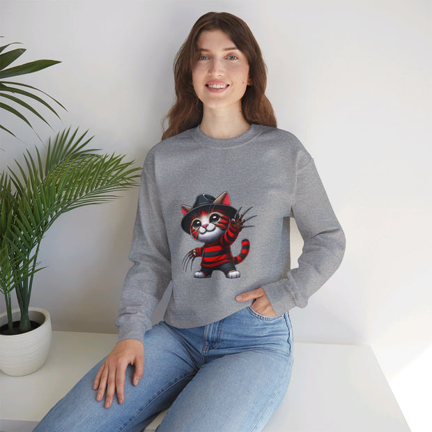 Horror Movie Cats Unisex Heavy Blend™ Crewneck Sweatshirt