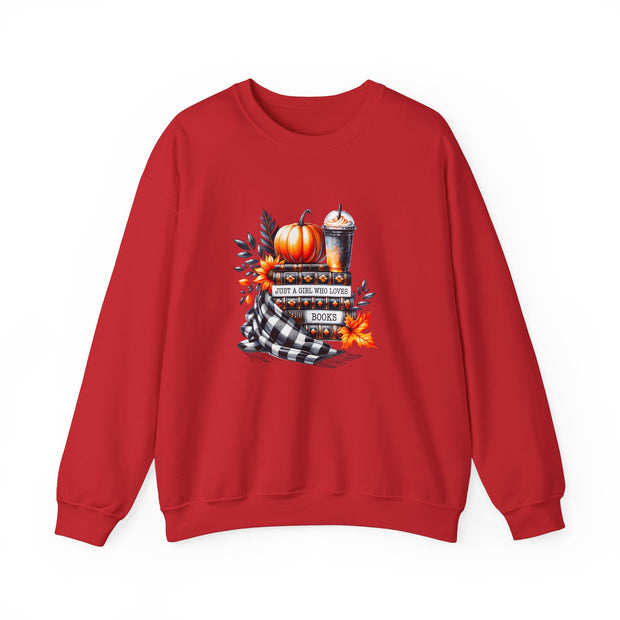 Just a Girl Who Loves Books Unisex Heavy Blend™ Crewneck Sweatshirt