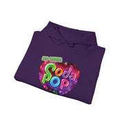 Soda Pop Heart Hoodie - Retro Unisex Sweatshirt for Fun Gatherings, Cozy Nights, Music Festivals, Unique Gifts & Casual Wear
