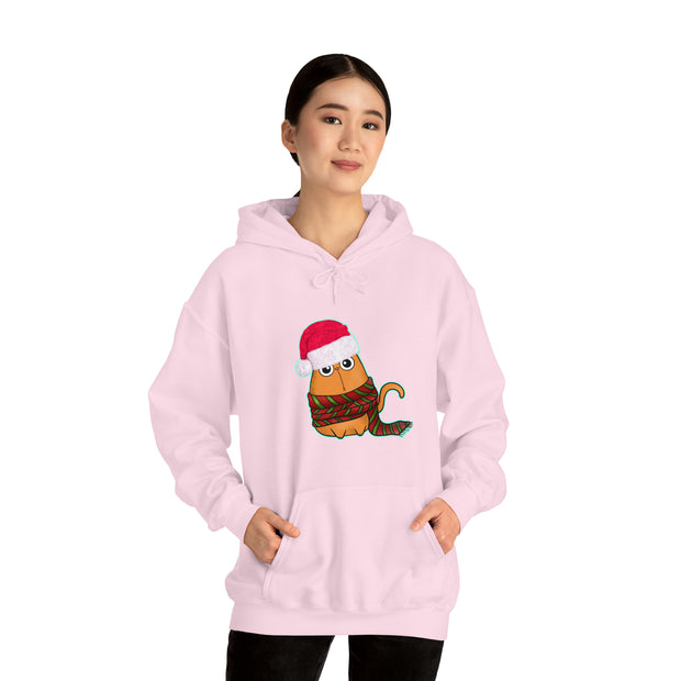 Christmas cat Unisex Heavy Blend™ Hooded Sweatshirt