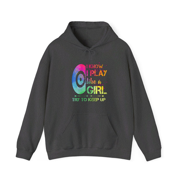 I Know I Play Like A Girl Unisex Heavy Blend™ Hooded Sweatshirt