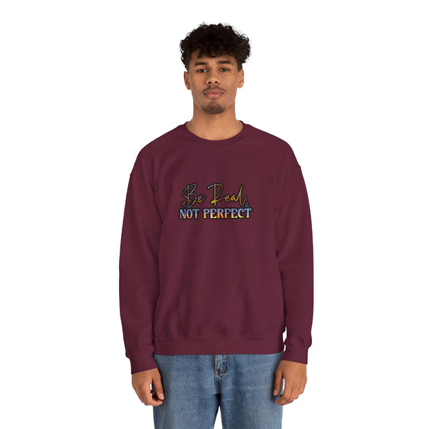 Be Real Not Perfect Unisex Heavy Blend™ Crewneck Sweatshirt