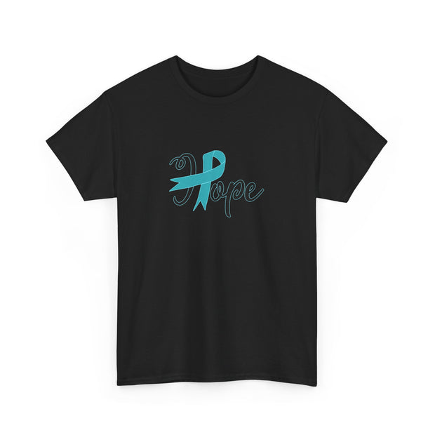 Ovarian Cancer Hope Unisex Heavy Cotton Tee