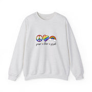Peace Love Pride Unisex Heavy Blend™ Crewneck Sweatshirt