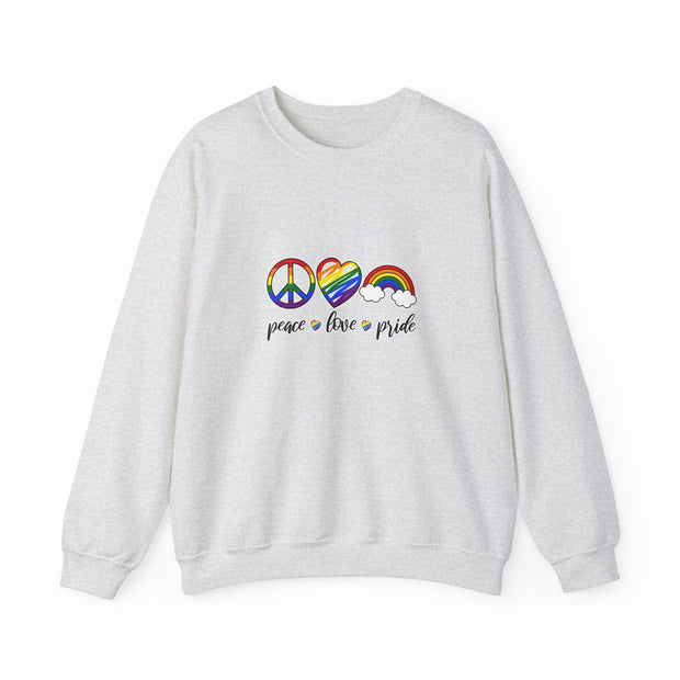 Peace Love Pride Unisex Heavy Blend™ Crewneck Sweatshirt