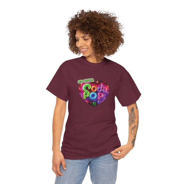 Soda Pop Heart Tee - Vintage Unisex Cotton T-Shirt, Casual Wear, Retro Graphic Tee, Gift for Soda Lovers, Summer Fashion