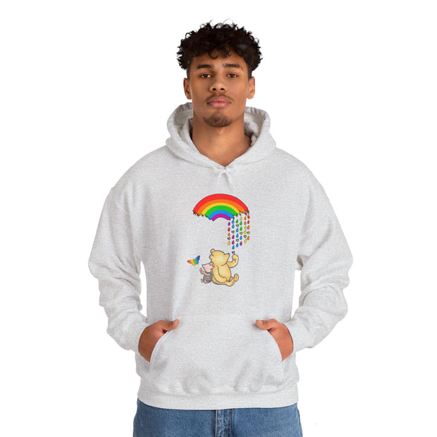 Winnie the Pooh Raining Pride Unisex Heavy Blend™ Hooded Sweatshirt