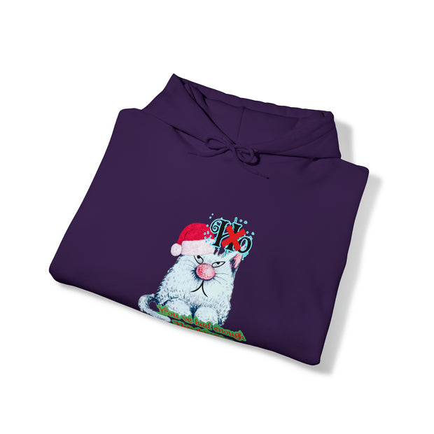 Christmas cat Unisex Heavy Blend™ Hooded Sweatshirt