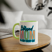 Blessed Mom Accent Mugs, 11oz