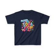 Kids Soda Pop Tee, Fun T-Shirt, Cute Apparel for Kids, Gift for Birthdays, Playdate Outfit, Colorful Kidswear