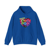 Soda Pop Heart Hoodie - Retro Unisex Sweatshirt for Fun Gatherings, Cozy Nights, Music Festivals, Unique Gifts & Casual Wear