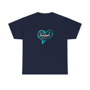 Ovarian Cancer Survivor Unisex Heavy Cotton Tee