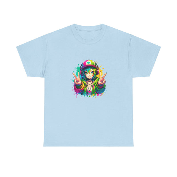 Graffiti Anime Girls Unisex Heavy Cotton Tee