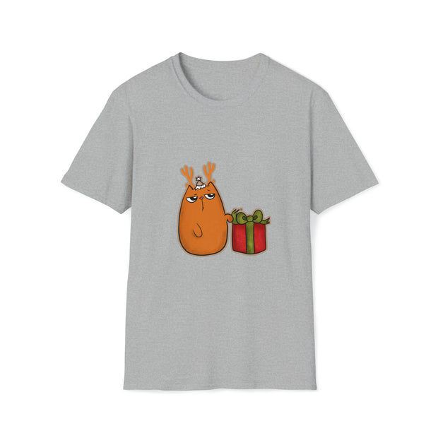 Christmas cat Unisex Softstyle T-Shirt