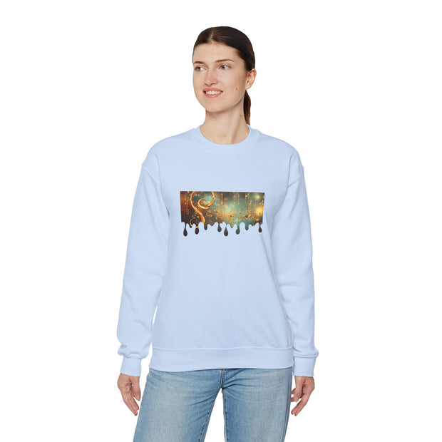 Golden Musical Notes Unisex Heavy Blend™ Crewneck Sweatshirt