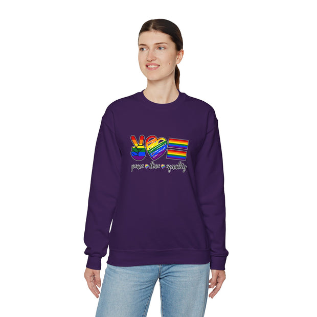 Peace Love Equality Unisex Heavy Blend™ Crewneck Sweatshirt