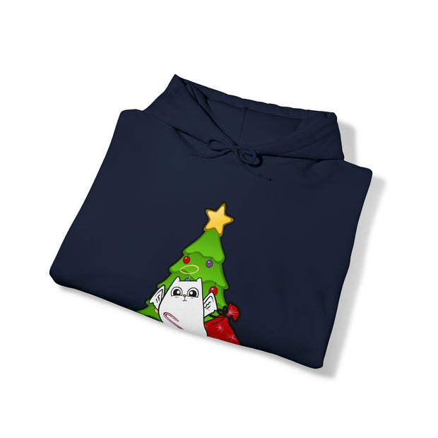 Christmas cat Unisex Heavy Blend™ Hooded Sweatshirt