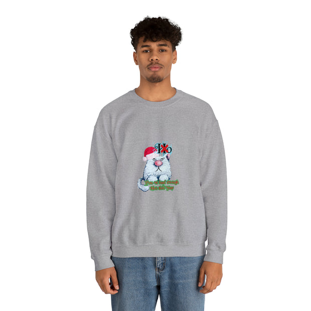 Christmas cat Unisex Heavy Blend™ Crewneck Sweatshirt