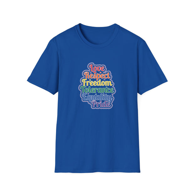Love Respect Freedom Unisex Softstyle T-Shirt