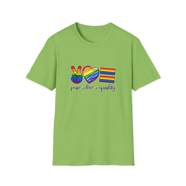 Peace Love and Equality Unisex Softstyle T-Shirt