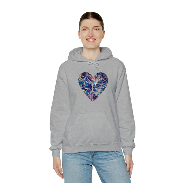 Heart Butterfly Unisex Heavy Blend™ Hooded Sweatshirt