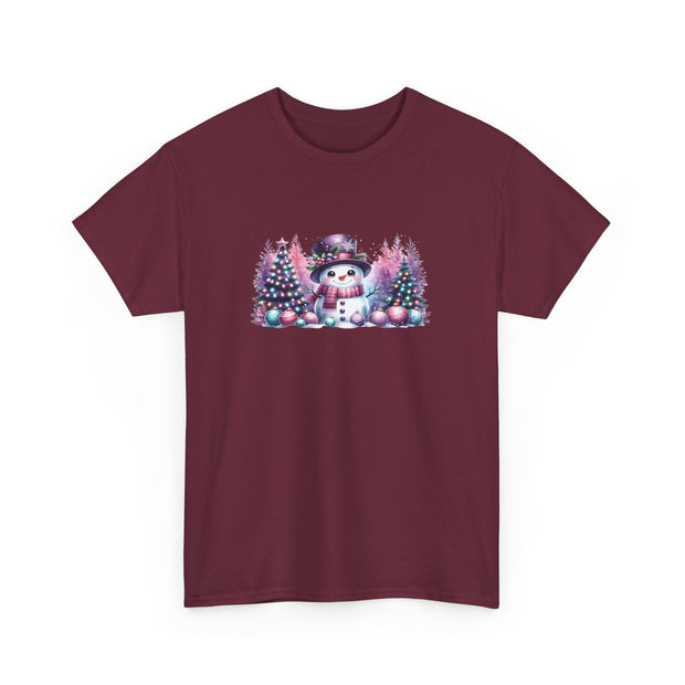Pastel Snowman Unisex Heavy Cotton Tee