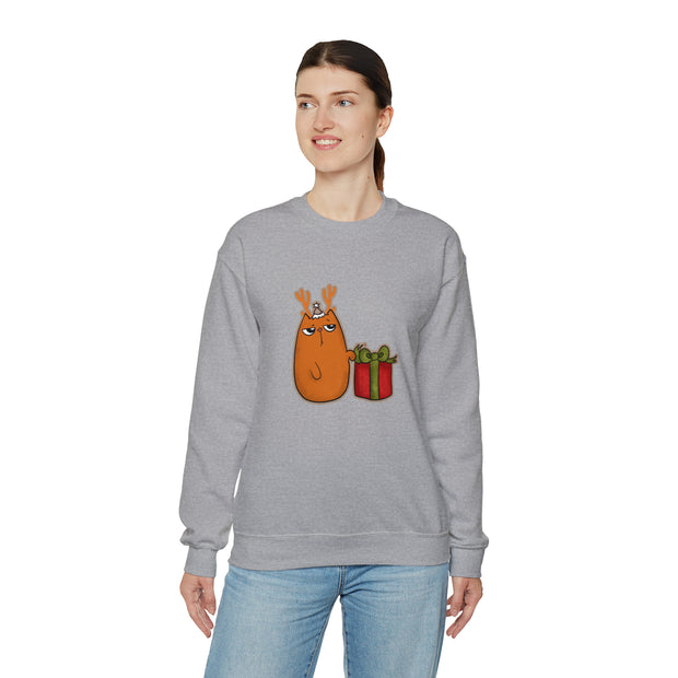 Christmas cat Unisex Heavy Blend™ Crewneck Sweatshirt