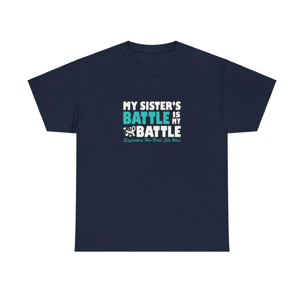 Sister Ovarian Cancer Unisex Heavy Cotton Tee