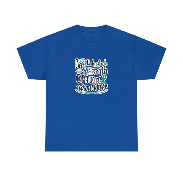 Ovarian Cancer Unisex Heavy Cotton Tee