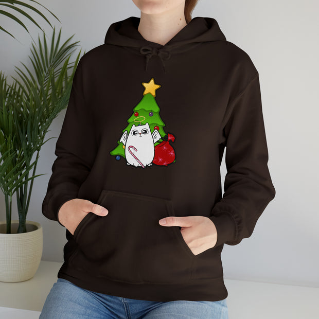 Christmas cat Unisex Heavy Blend™ Hooded Sweatshirt