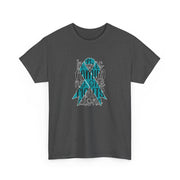 Family Support Ovarian Cancer Unisex Heavy Cotton Tee
