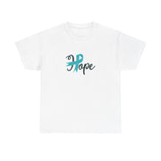 Ovarian Cancer Hope Unisex Heavy Cotton Tee
