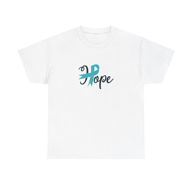 Ovarian Cancer Hope Unisex Heavy Cotton Tee