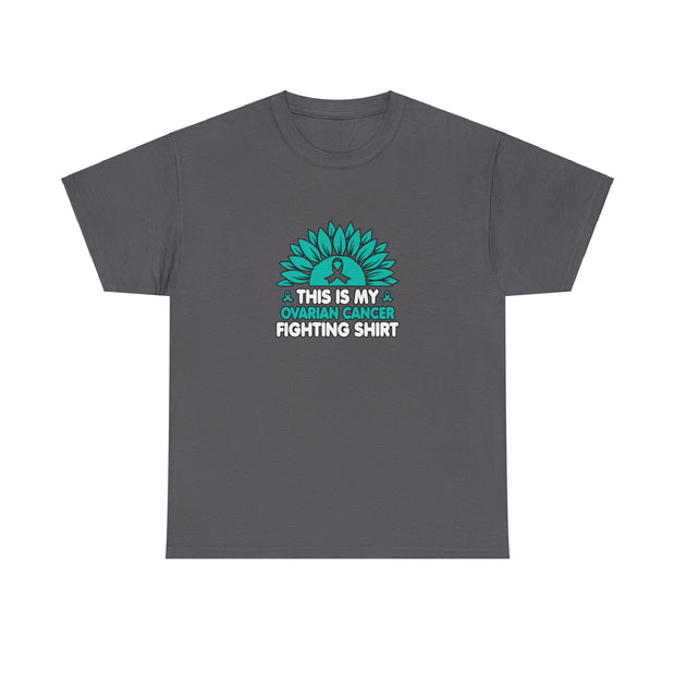 Ovarian cancer Unisex Heavy Cotton Tee