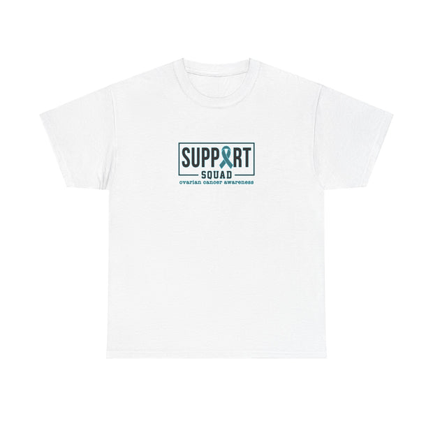 Ovarian Cancer Support Squad Unisex Heavy Cotton Tee