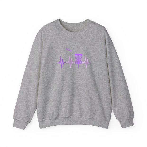 Disc Golf Heartbeat Unisex Heavy Blend™ Crewneck Sweatshirt