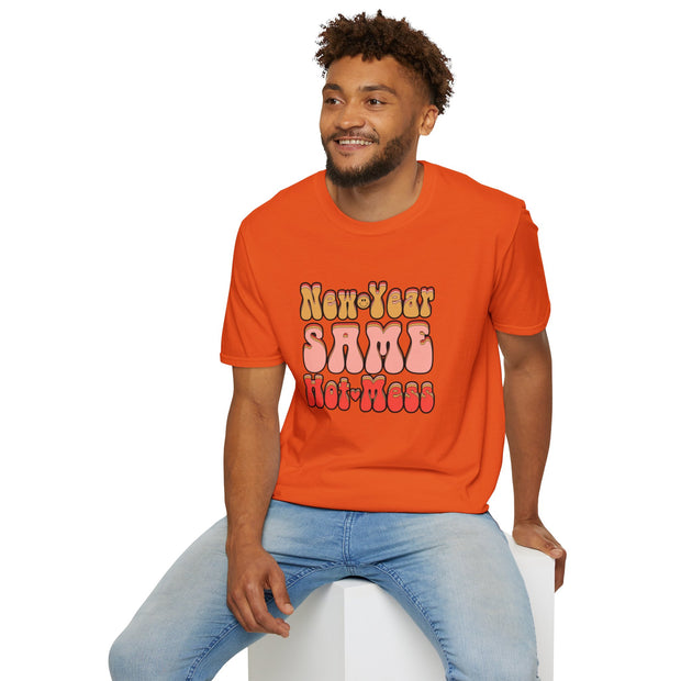 Same Hot Mess Unisex Softstyle T-Shirt