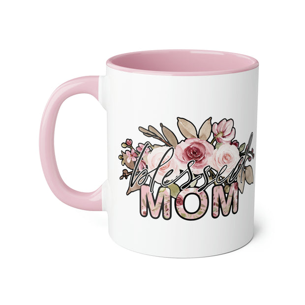 Mom Flowers Accent Mugs, 11oz