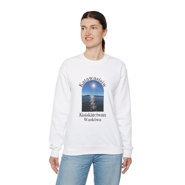 Cree Saskatchewan Skies Unisex Heavy Blend™ Crewneck Sweatshirt