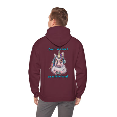 Busy Gaming Unicorn Unisex Heavy Blend™ Hooded Sweatshirt