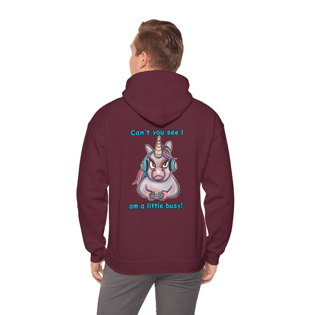 Busy Gaming Unicorn Unisex Heavy Blend™ Hooded Sweatshirt